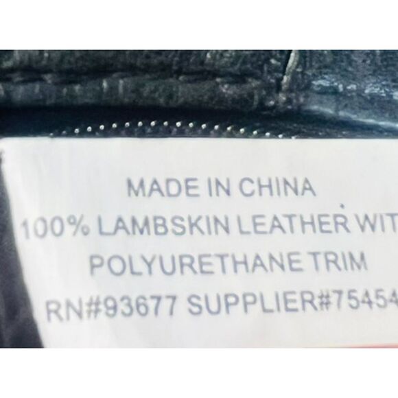 Cabin Creek Genuine Lambskin Leather Black Shoulder Bag Crossbody - Picture 6 of 12